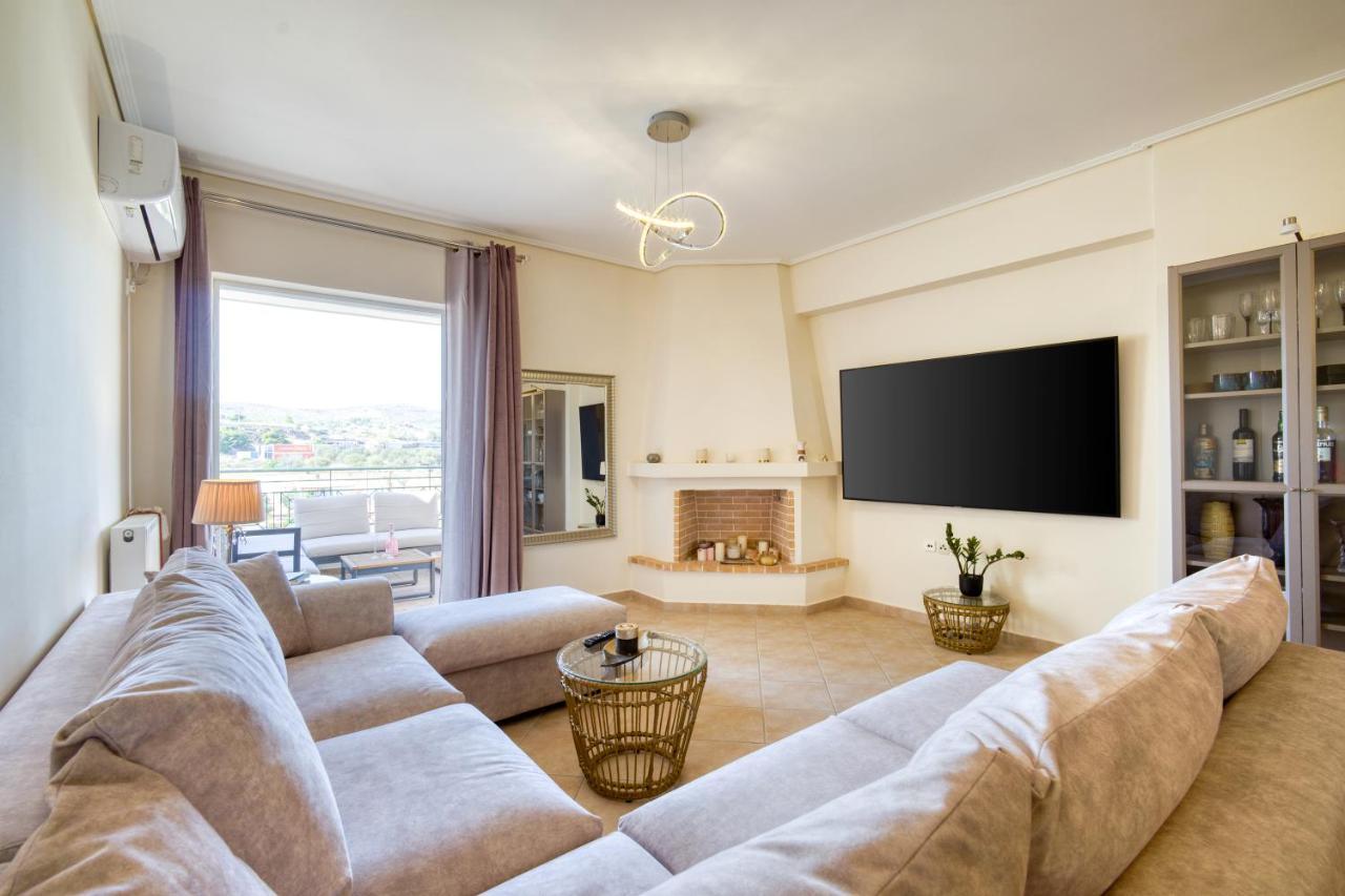Sea & Mountain Apartment Close To Port And City Lavrion Ngoại thất bức ảnh
