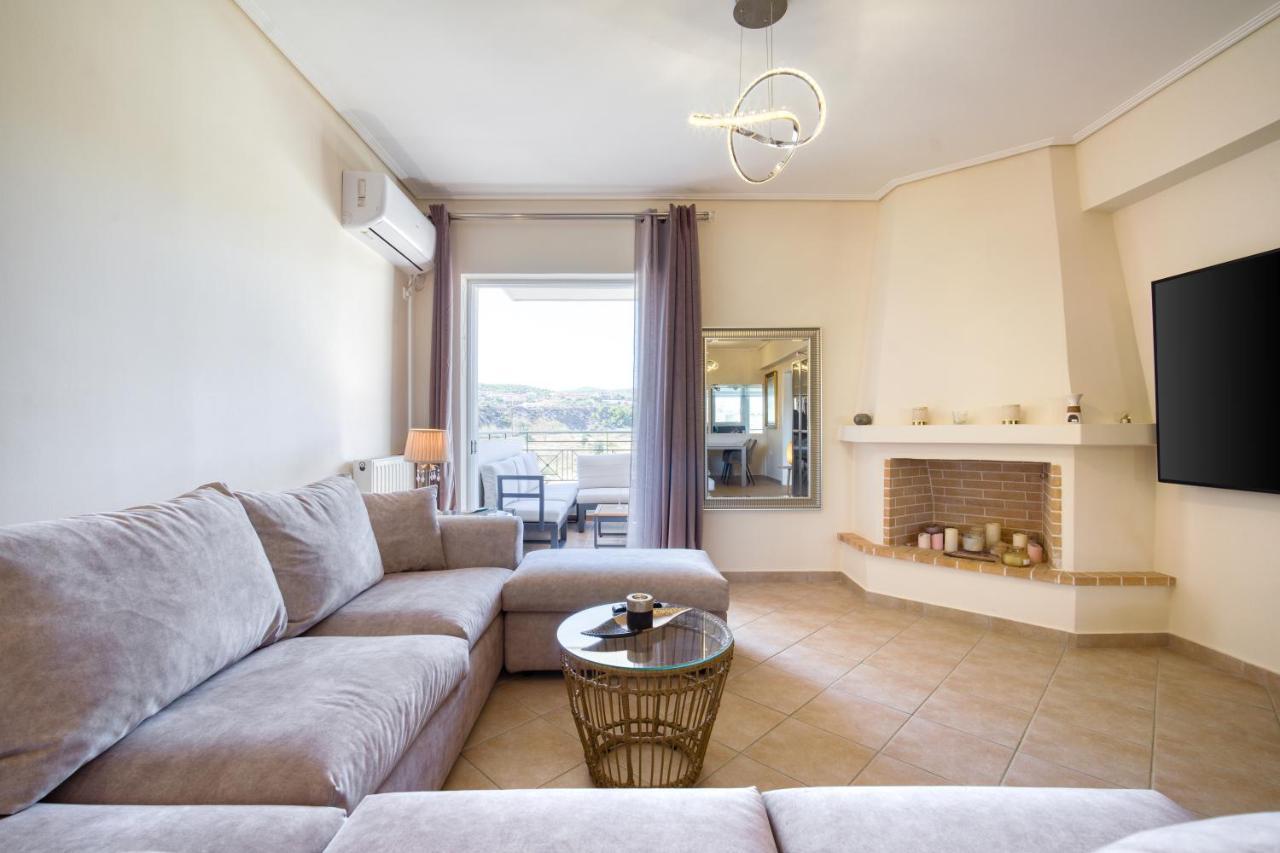 Sea & Mountain Apartment Close To Port And City Lavrion Ngoại thất bức ảnh